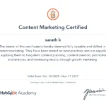Hubspot content marketing certified Digital Marketing Freelancer in Calicut